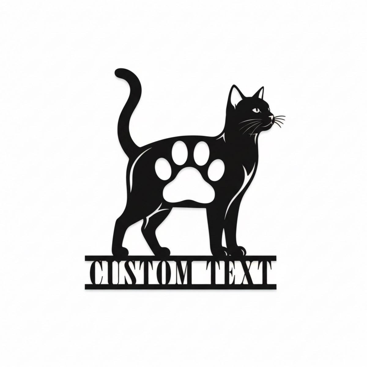 Personalisiertes Katzen Pfotenabdruck Metallschild – Bild 10