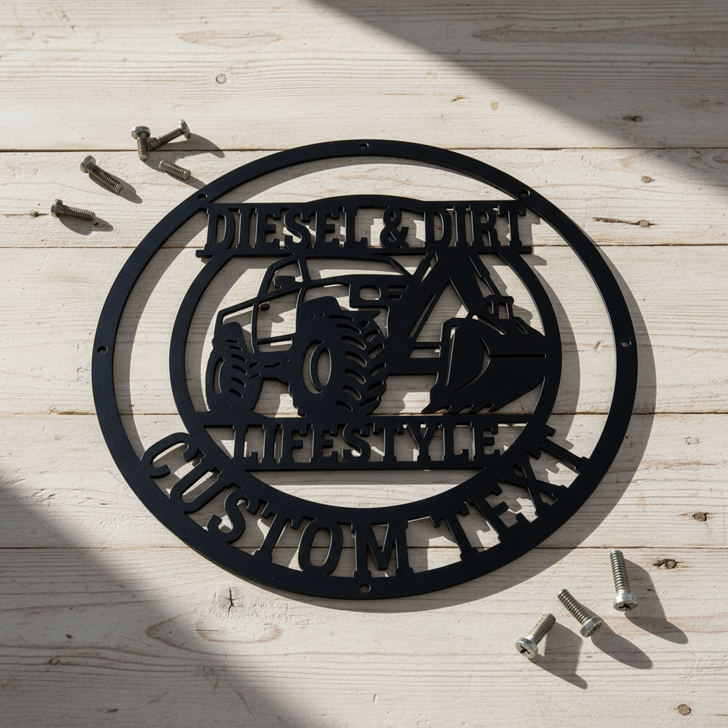 Personalisiertes Diesel and Dirt Bagger Metallschild – Bild 4