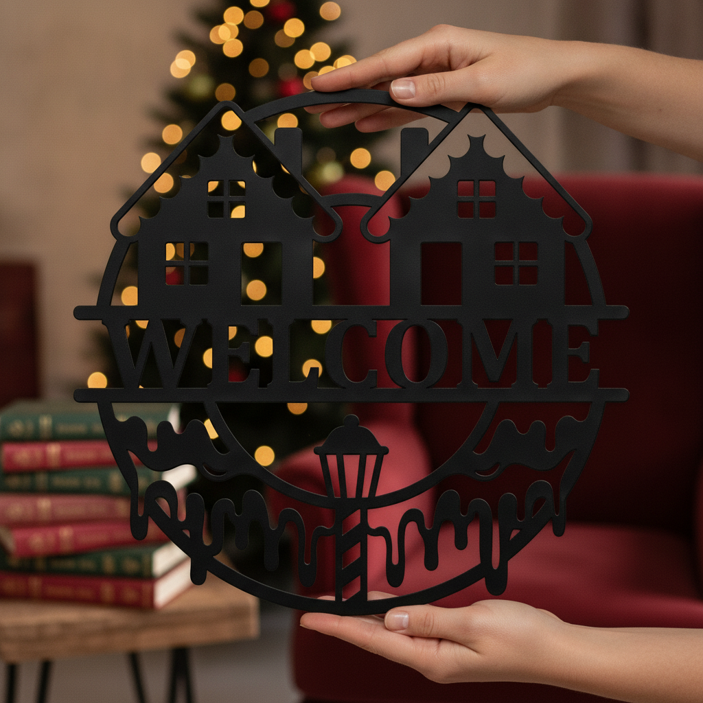 Personalisiertes Weihnachts-Willkommensschild – Bild 7