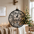 Personalisiertes Mein erstes Weihnachten Baby-Rentier Metallschild – Bild 1