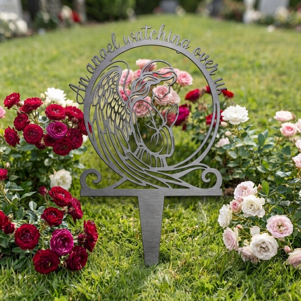 An Angel Watching Over Us betender Engel Gedenkstecker – Bild 5