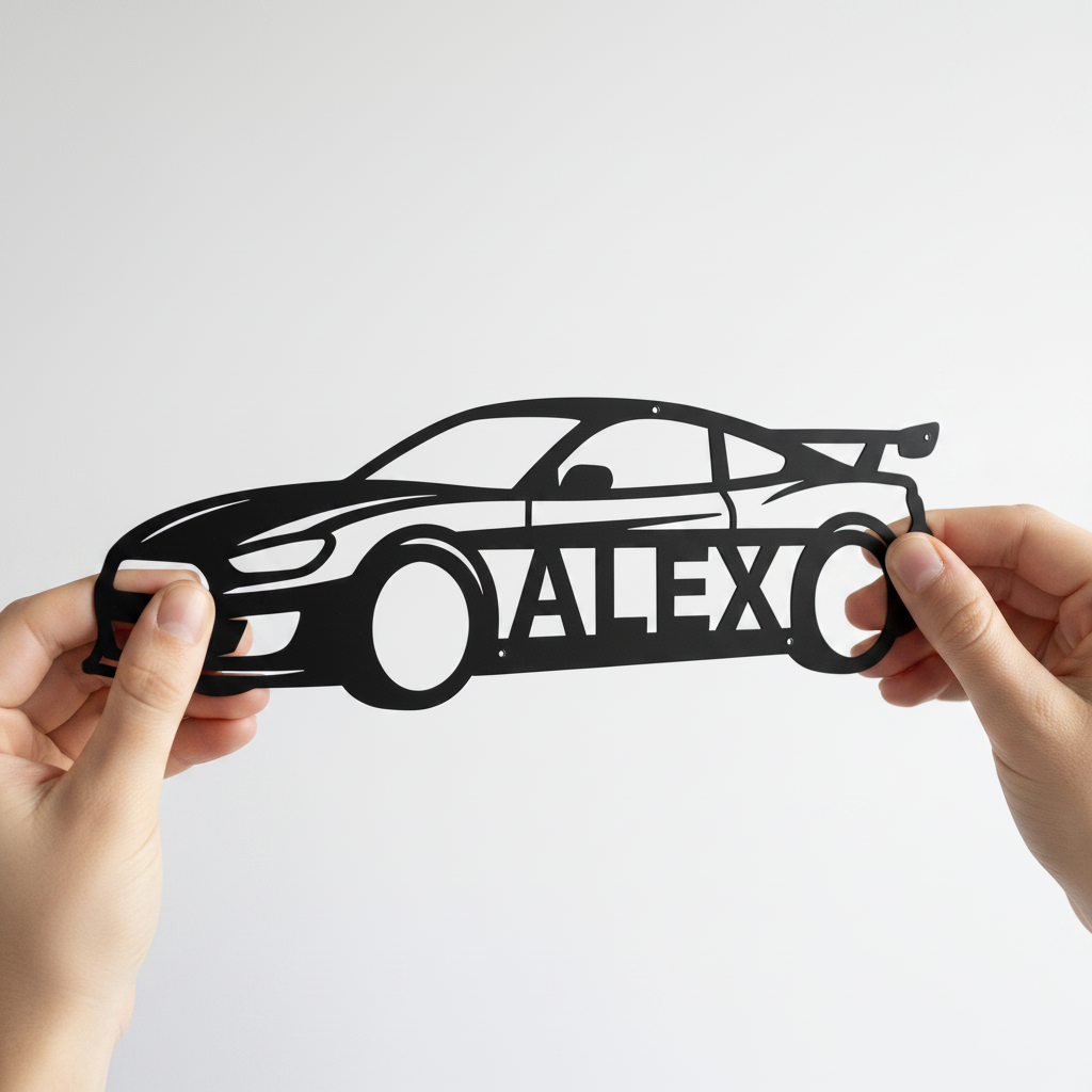 Personalisiertes Sportwagen Coupé Metallschild – Bild 6