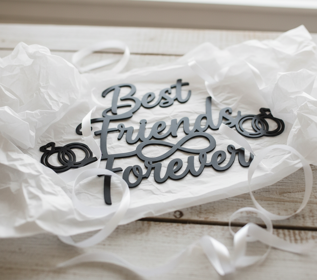 Best Friends Forever Metallschild mit Unendlichkeitsringen – Bild 8