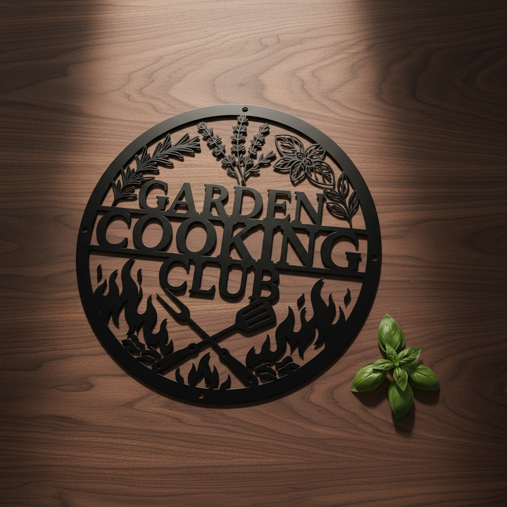 Personalisiertes Garten Grill Club Metallschild – Bild 2