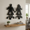 Personalisiertes Motorrad-Paar Metallschild