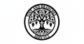 Round I am the vine John 15:5 metal sign with cross and tree in black steel