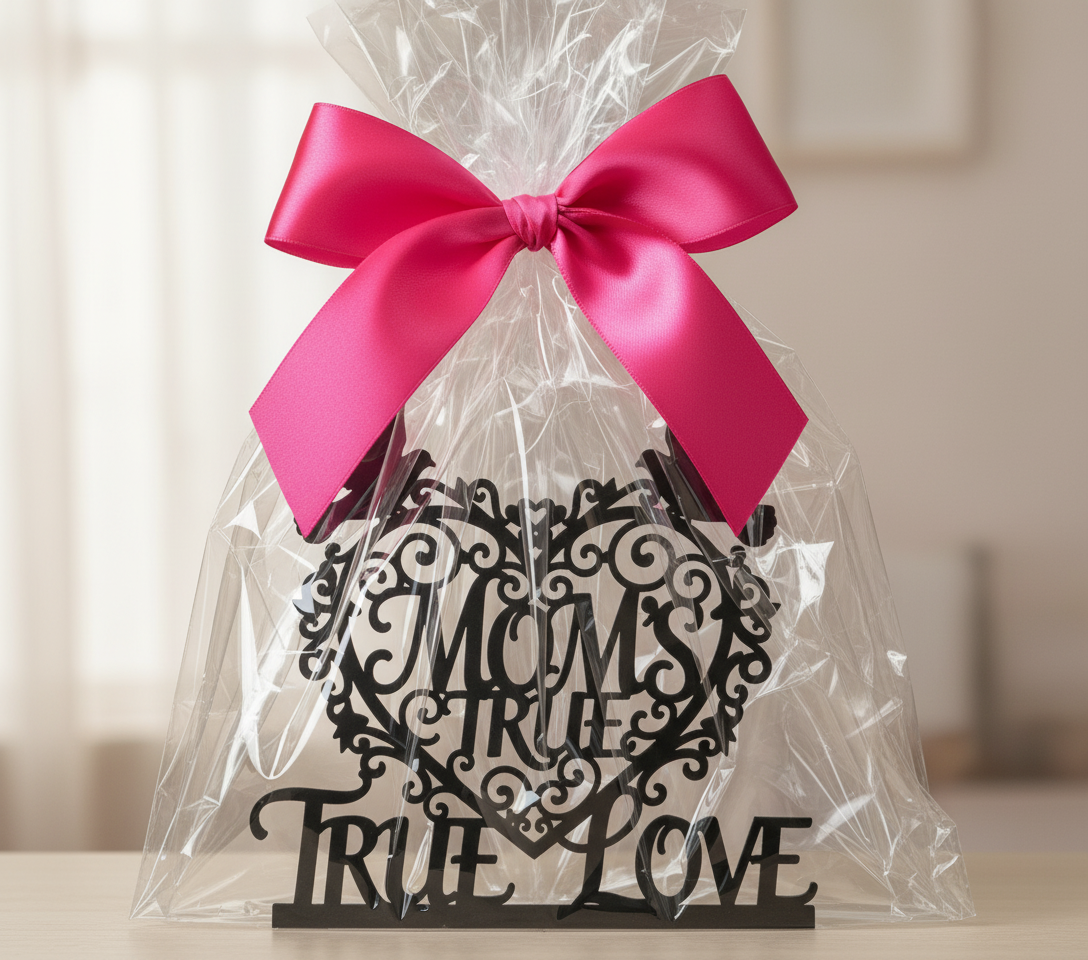 Mom's True Love Metallschild mit Herz und Tauben – Bild 3