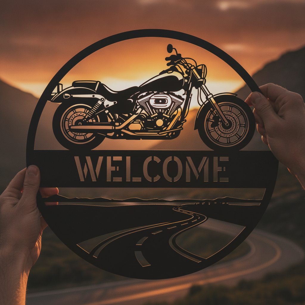 Born to Ride Motorrad Metallschild rund – Bild 4