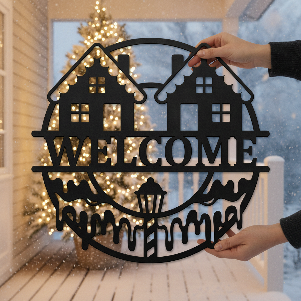 Personalisiertes Weihnachts-Willkommensschild – Bild 5