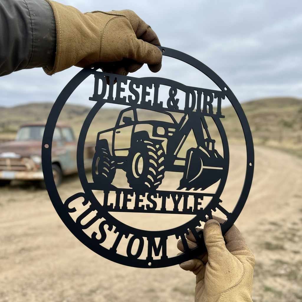 Personalisiertes Diesel and Dirt Bagger Metallschild – Bild 5