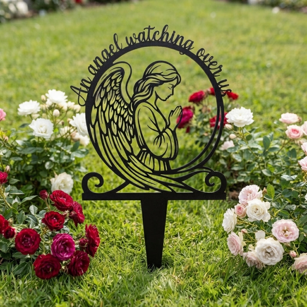 An Angel Watching Over Us betender Engel Gedenkstecker – Bild 3