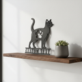 Personalisiertes Katzen Pfotenabdruck Metallschild – Bild 1