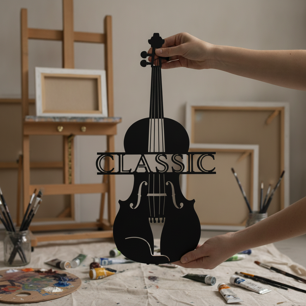 Violine klassische Musik Metall Wanddeko – Bild 5