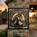 Personalisiertes Ranch Schild quadratisch mit Pferdekopf – Bild 1