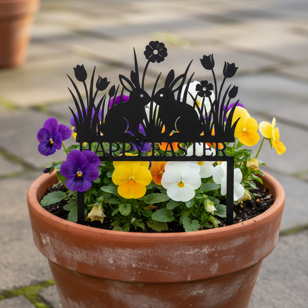 Happy Easter Osterhasen Gartenstecker – Bild 5