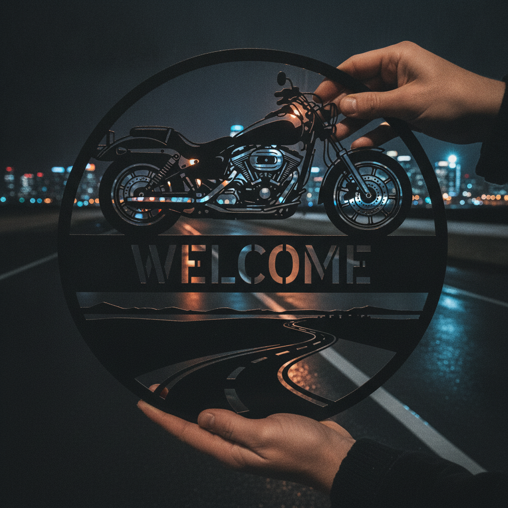Born to Ride Motorrad Metallschild rund – Bild 6