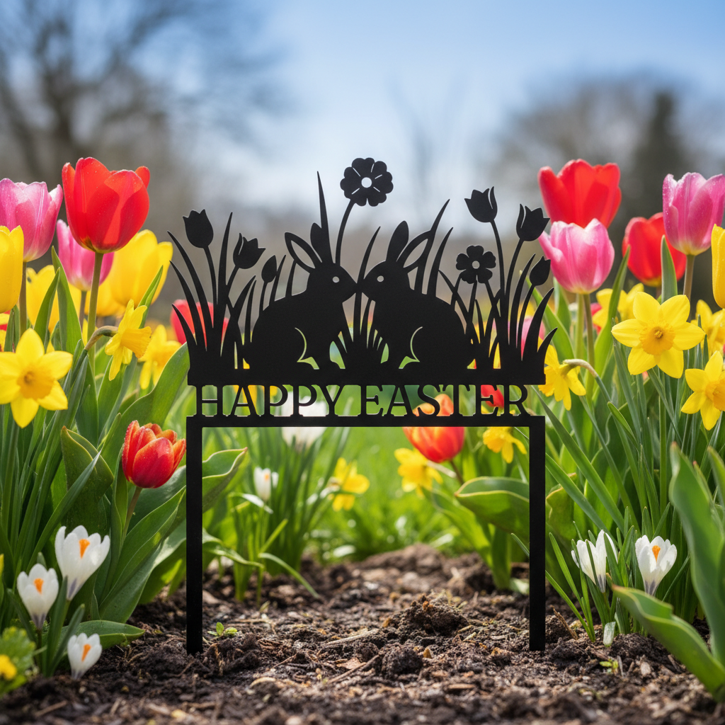 Happy Easter Osterhasen Gartenstecker – Bild 2