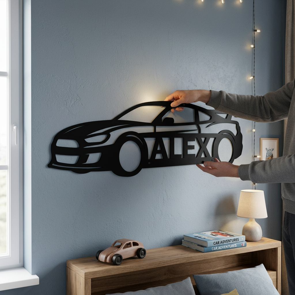 Personalisiertes Sportwagen Coupé Metallschild – Bild 4