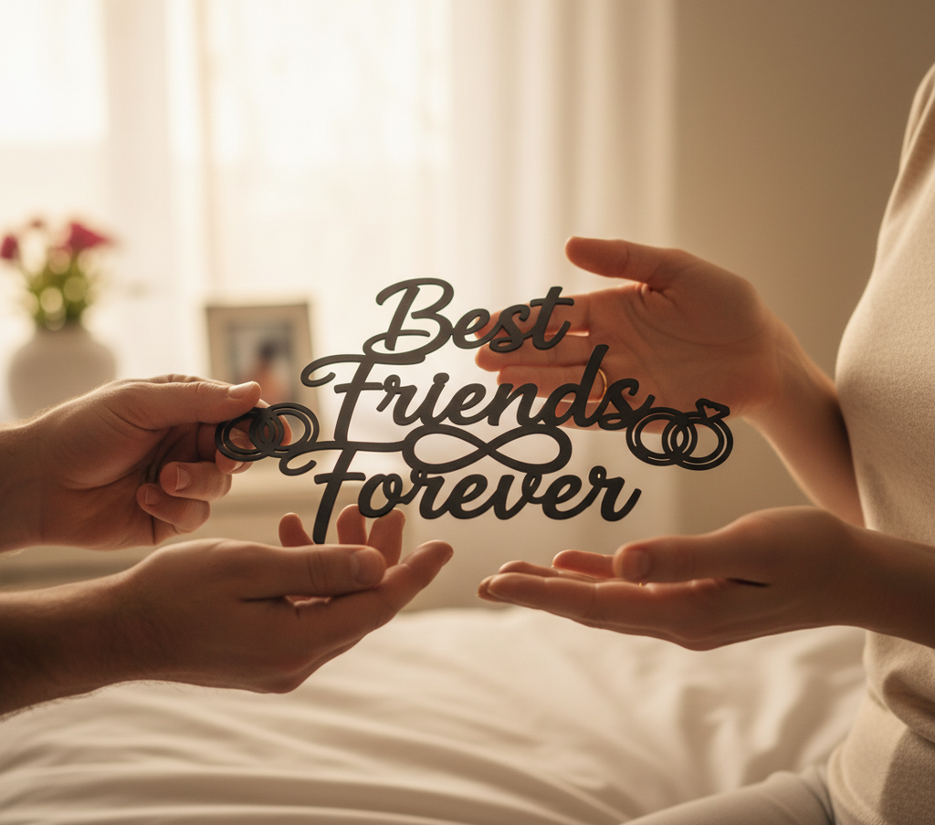 Best Friends Forever Metallschild mit Unendlichkeitsringen – Bild 6