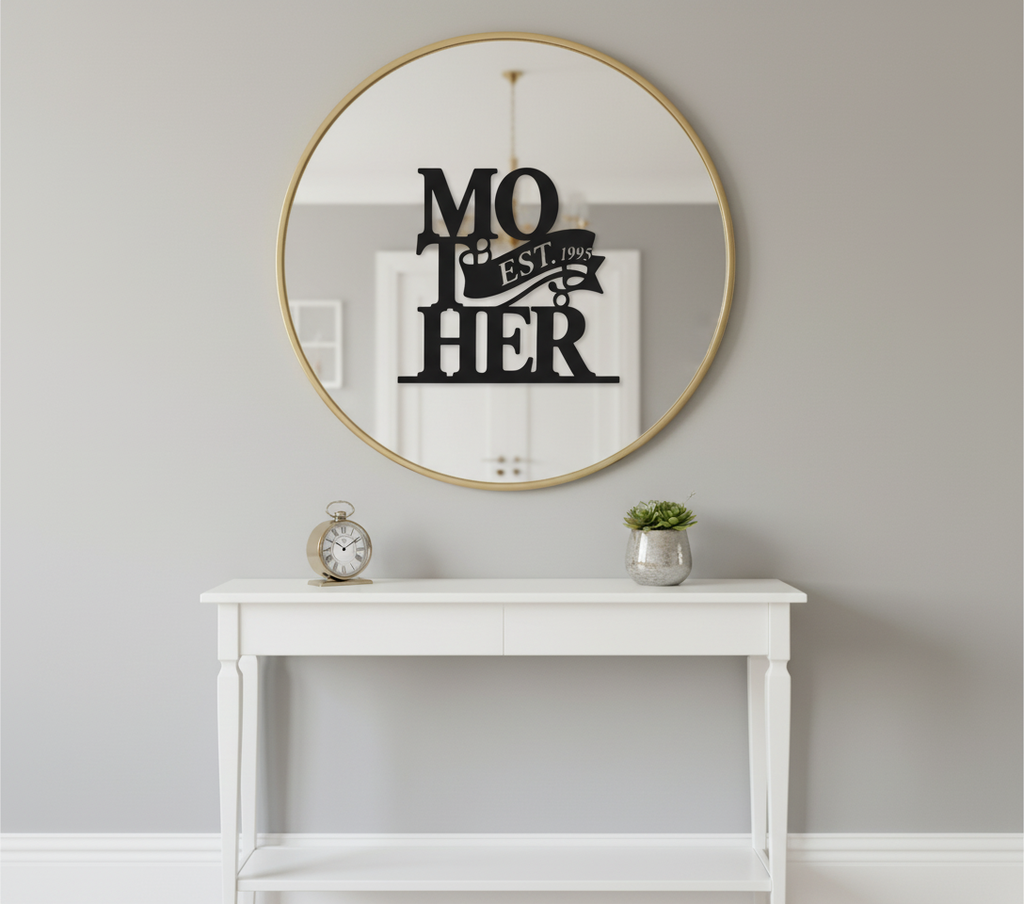 Personalisiertes Mama Metallschild Mother Est. mit Banner, Jahr und Namen – Bild 9