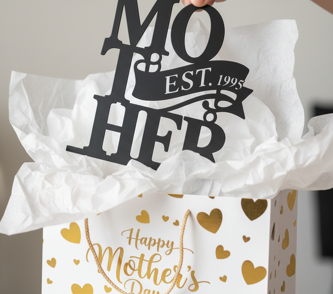 Personalisiertes Mama Metallschild Mother Est. mit Banner, Jahr und Namen – Bild 8