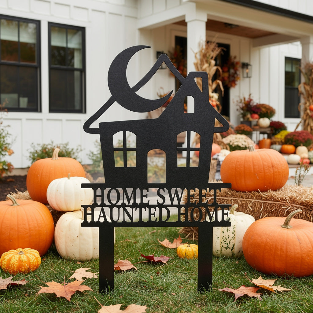 Home Sweet Haunted Home Halloween Gartenstecker – Bild 4
