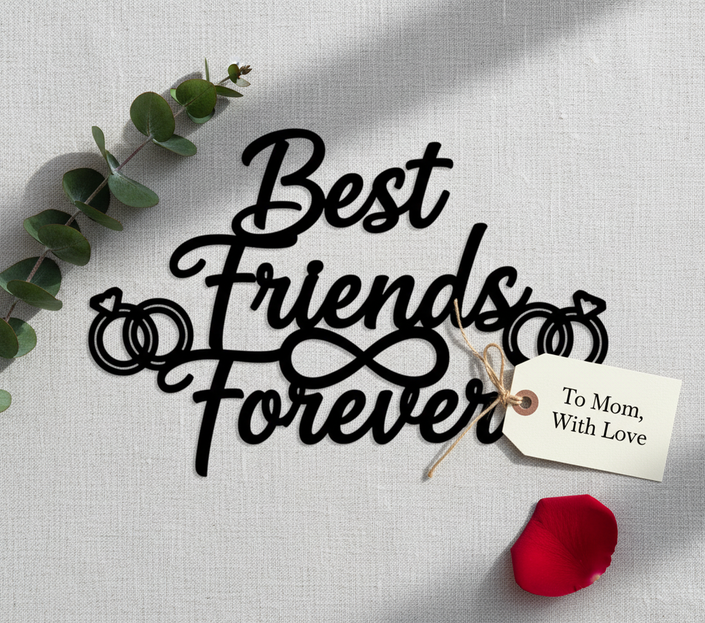 Best Friends Forever Metallschild mit Unendlichkeitsringen – Bild 7