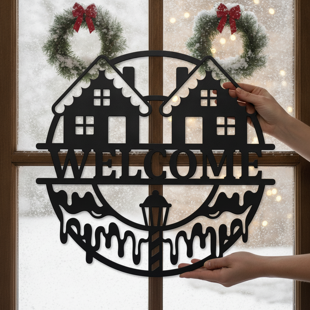 Personalisiertes Weihnachts-Willkommensschild – Bild 3