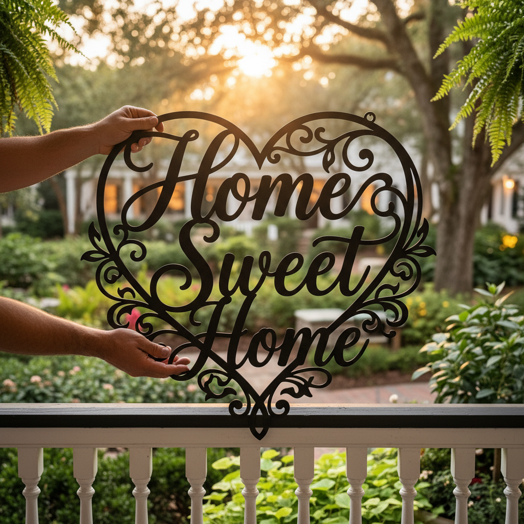 Home Sweet Home Herz Metall Wanddeko – Bild 5