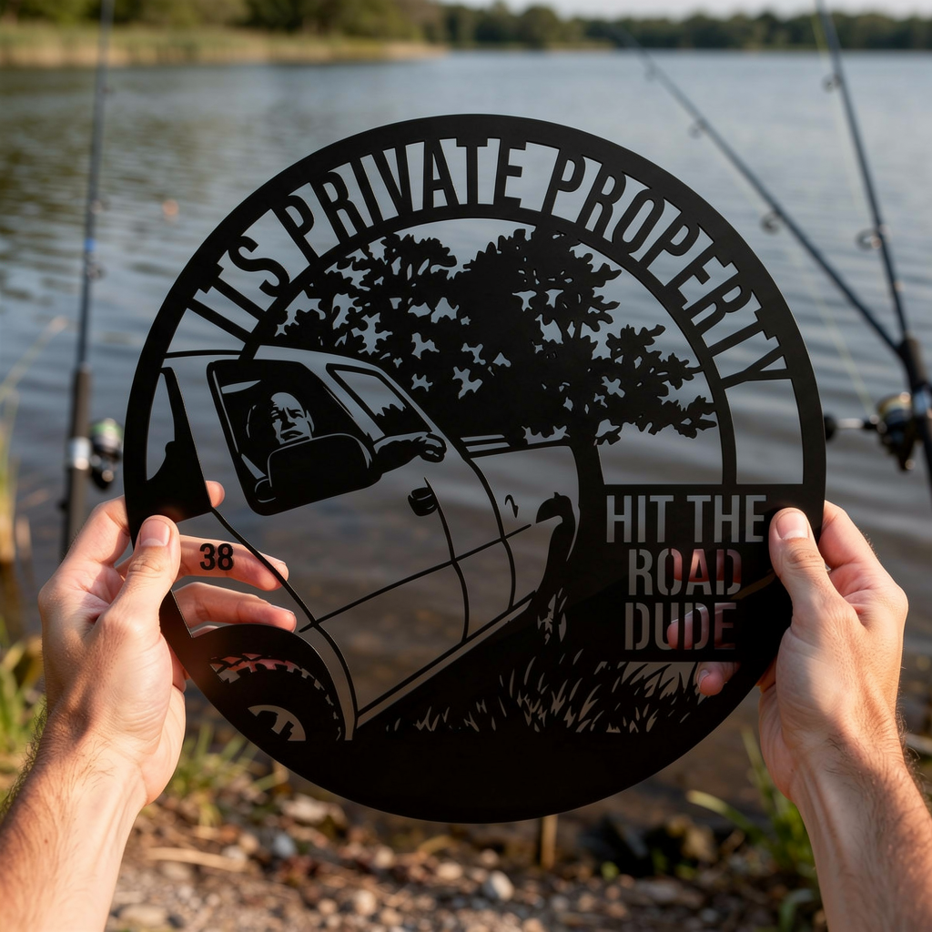 It's Private Property Hit the Road Dude Metallschild rund – Bild 14