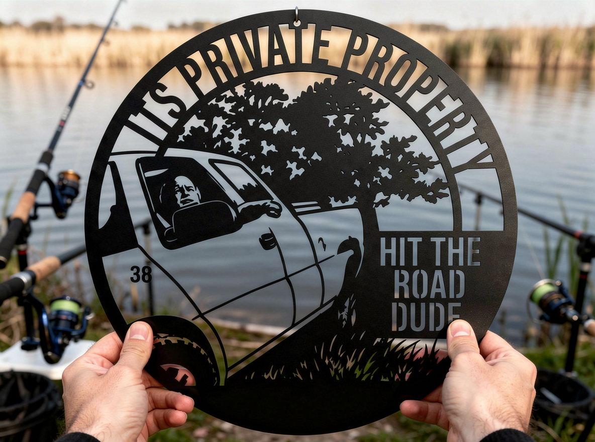It's Private Property Hit the Road Dude Metallschild rund – Bild 4