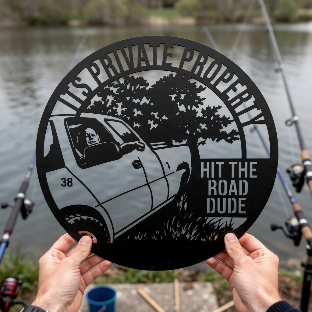 It's Private Property Hit the Road Dude Metallschild rund – Bild 8