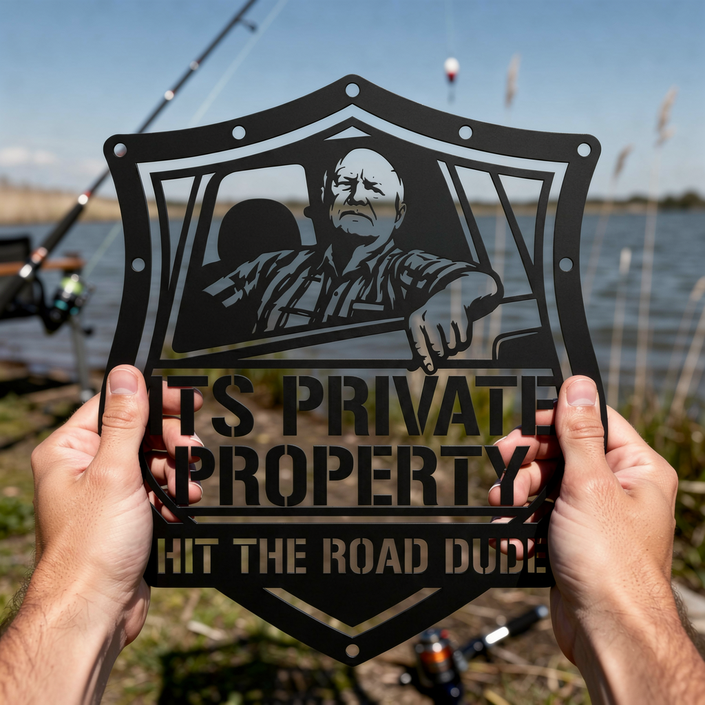 It's Private Property Hit the Road Dude Metallschild Wappen – Bild 4