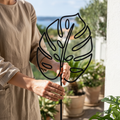 Monstera Blatt Rankhilfe Gartenstecker aus Metall – Bild 1