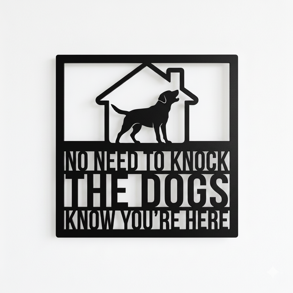 No need to knock the dogs know you're here Metallschild – Bild 5