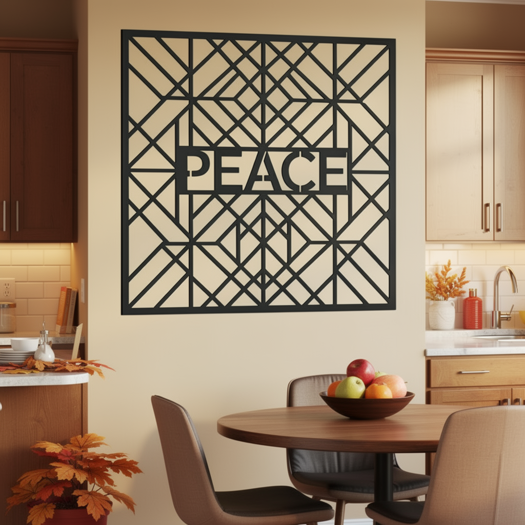 Personalisiertes Art Deco Metallschild quadratisch – Bild 5